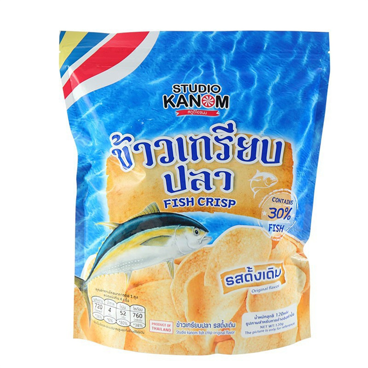 泰国STUDIO KANOM卡诺香辣味鱼片薯片追剧膨化零食小吃巨大包120g