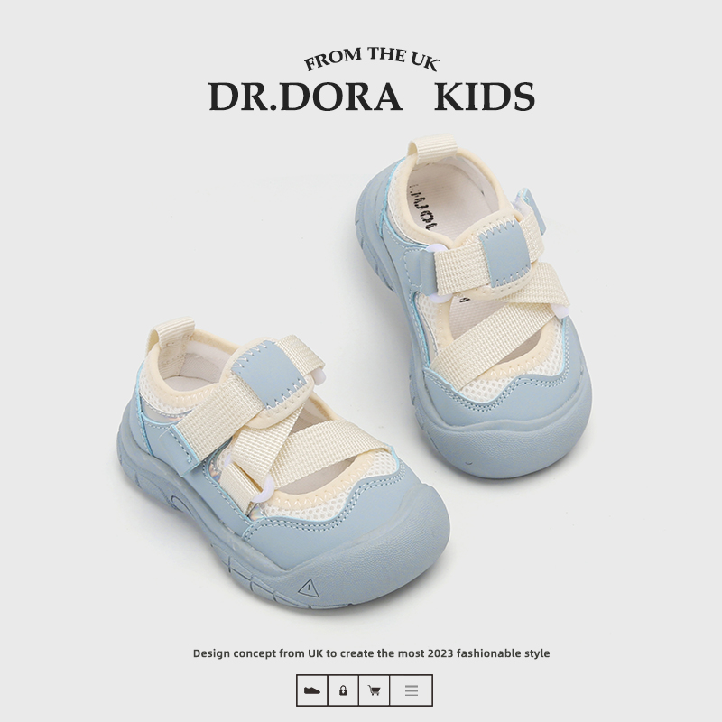 DR.DORA朵拉博士春夏季二阶段新款小众丑萌鞋婴儿半凉鞋小童学步