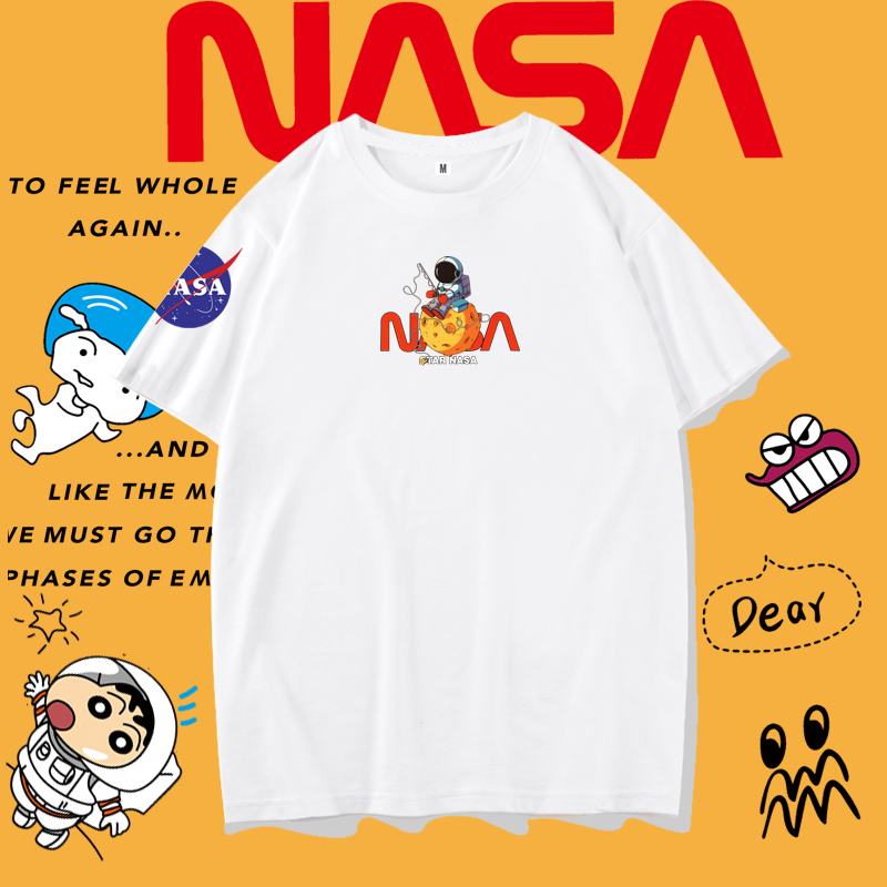 急速发货NASA儿童t恤短袖夏装2022新款潮纯棉洋派中大童男童女童