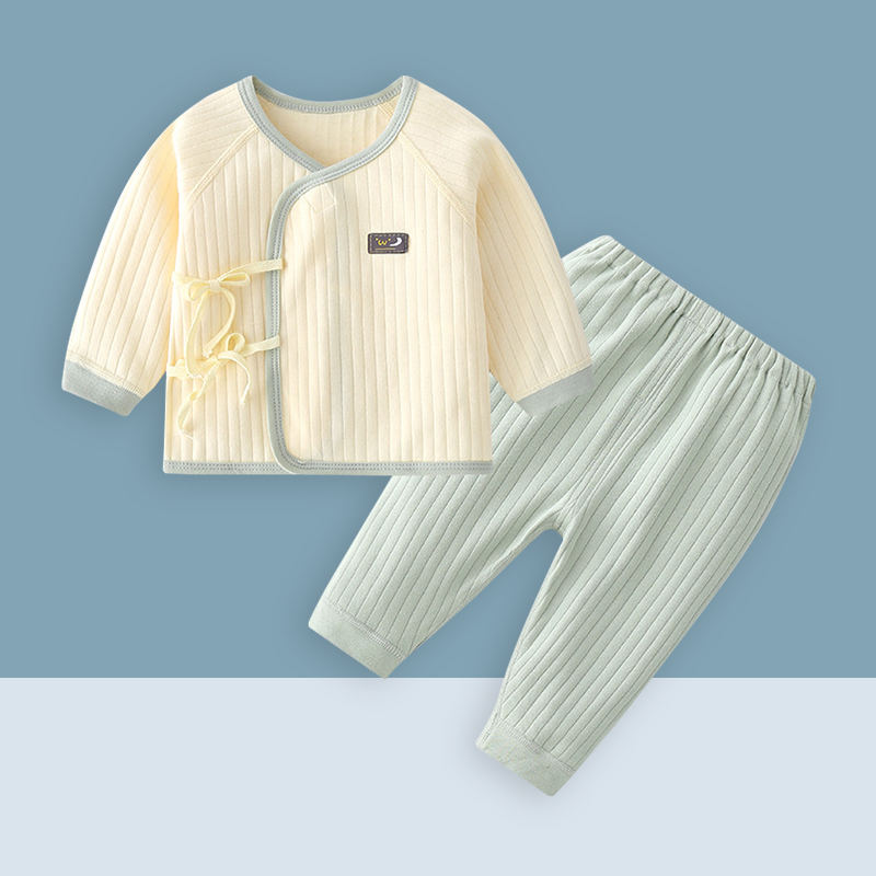 新生婴儿套装纯棉春夏季衣服两件套分体宝宝内衣秋衣裤初生和尚服