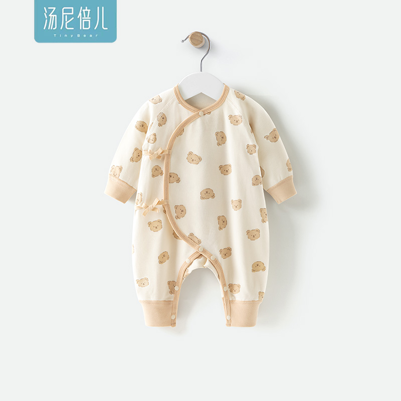 汤尼倍儿新生儿绑带连体衣和尚服春秋婴儿纯棉衣服初生宝宝满月服