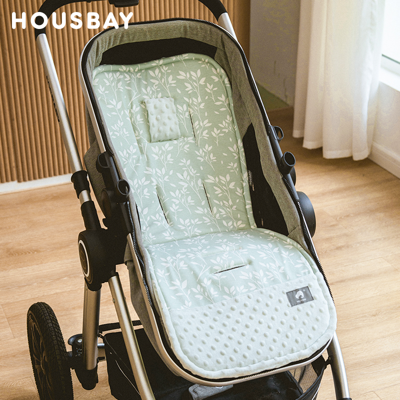 和氏贝婴儿手推车坐垫四季通用秋冬保暖安全座椅垫子宝宝透气棉垫