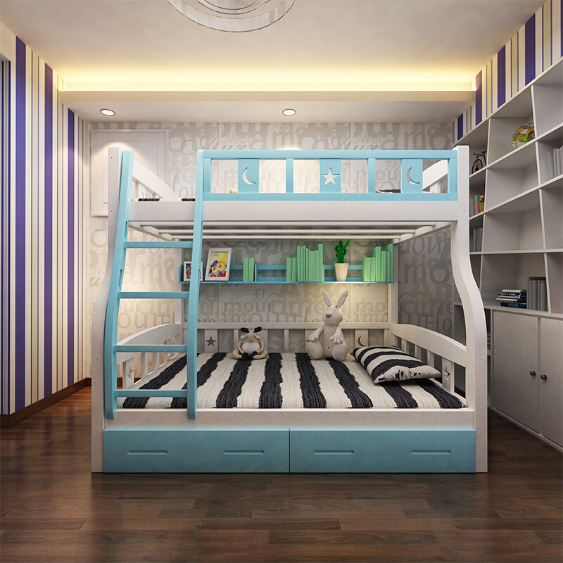 上下铺木床成人上下床双层床现代简约母子床实木高低床1.8米儿童