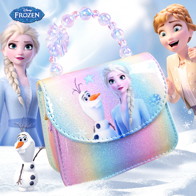 爱莎公主包包儿童斜挎包女童可爱2023新款艾莎手提包生日礼物玩具
