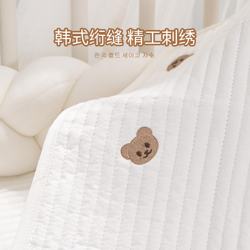 婴儿床床笠宝宝小床单纯棉a类拼接床罩垫秋冬季新生儿童床品定制