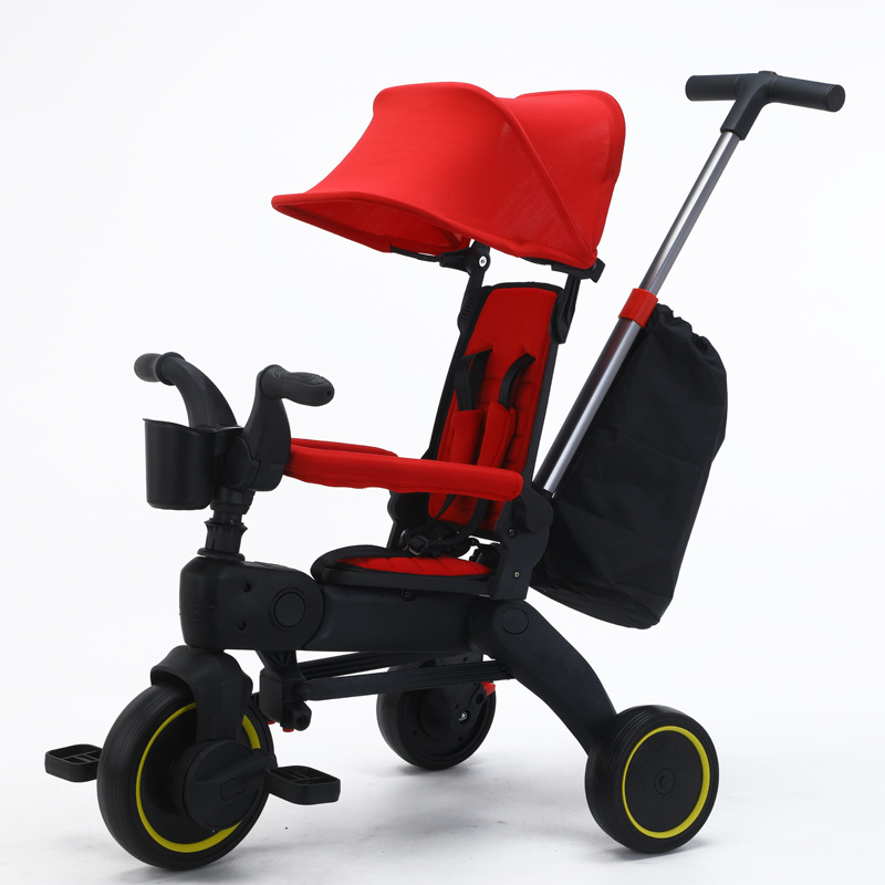 销新款儿童三轮车1-5岁可折叠溜娃婴儿手推车轻便宝宝脚踏车品