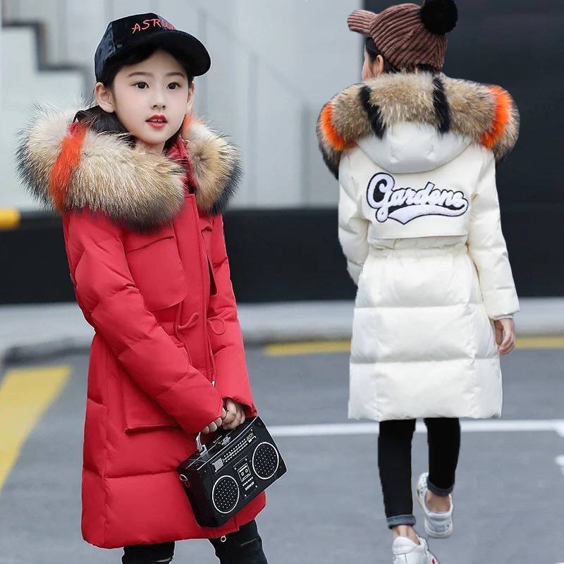 冬装韩版女童棉女儿童中长款棉袄外套女孩加厚洋气棉服潮大孩子