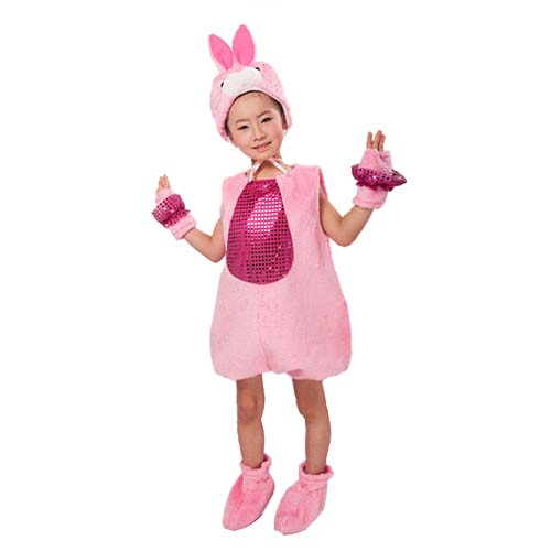 高档六一儿童小白兔演出服装幼儿园节日兔子动物表演衣服亲子舞蹈