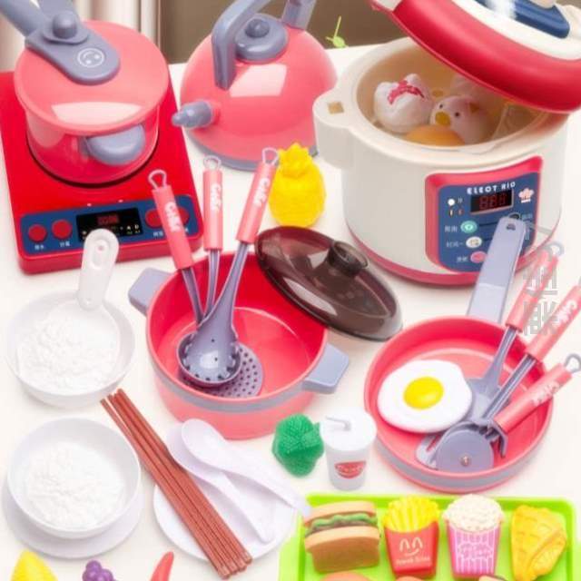 益智厨房年新款3_厨房过家家女生玩具2022套装做饭岁女孩以上厨具