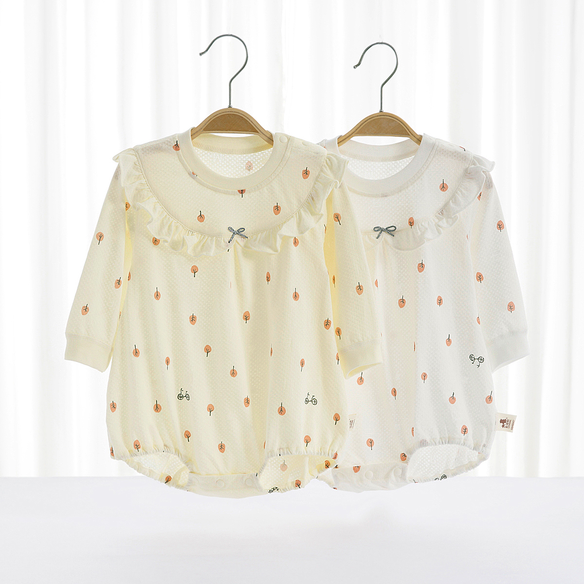 婴儿夏季短袖连体衣三角哈衣0-1岁宝宝包屁衣透气薄款空调服睡衣