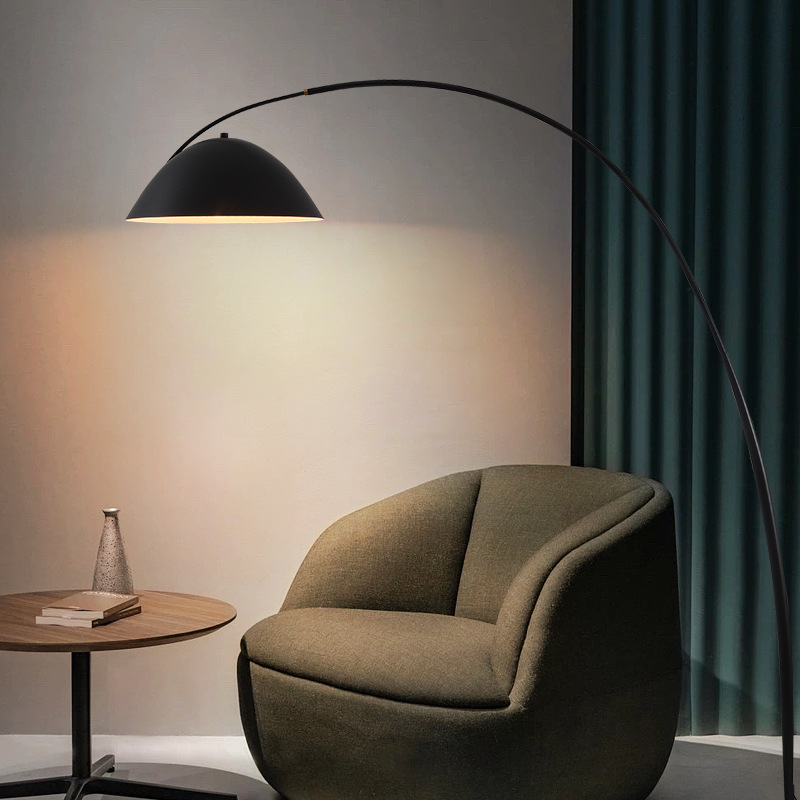 北欧简约客厅沙发落地灯卧室床头灯设计师创意极简钓鱼灯立式台灯