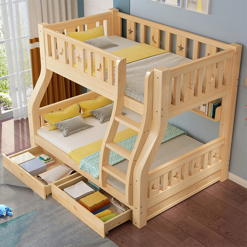 实木上下铺双层床两层上下床高低床儿童床子母床双人床成人小户型