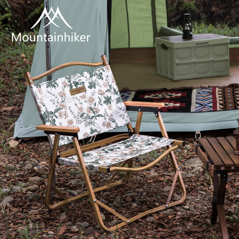 山之客户外露营便携式折叠椅春花秋实克米特钓鱼凳露营花色椅子