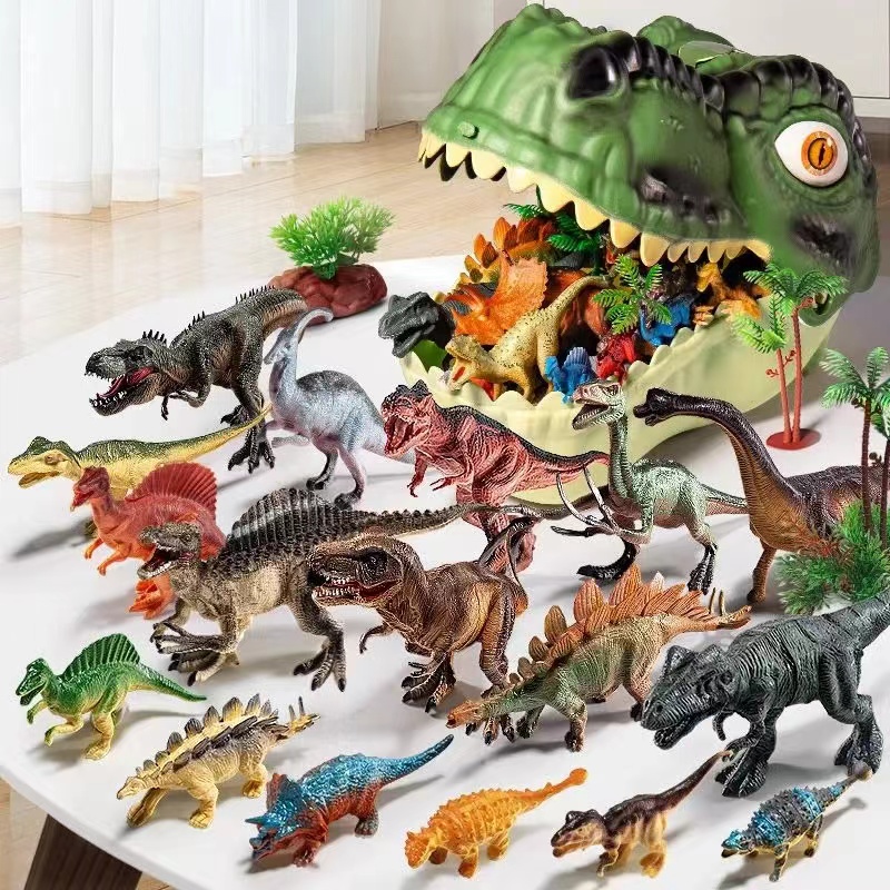 大号恐龙玩具男孩侏罗纪实心动物仿真模型软胶霸王龙礼盒儿童礼物