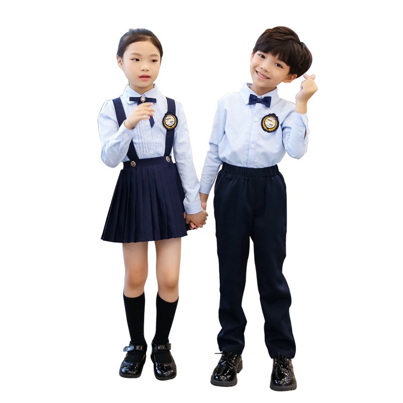 儿童装校服定制中小学生班服演出服背带裙T恤套装园服套装