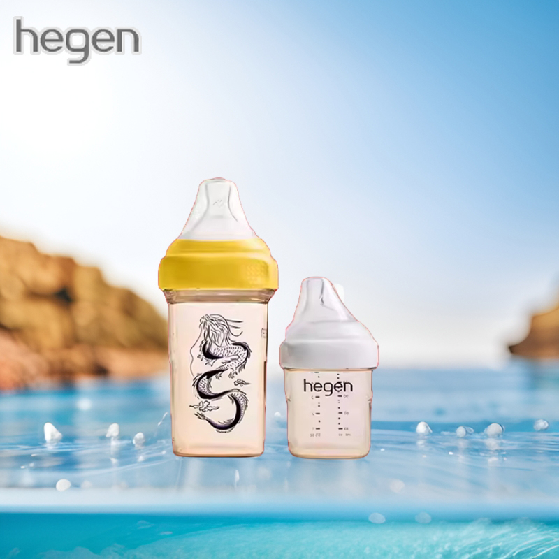 原装进口新加坡Hegen奶瓶婴儿新生海格恩宽口PPSU仿母乳防呛胀气