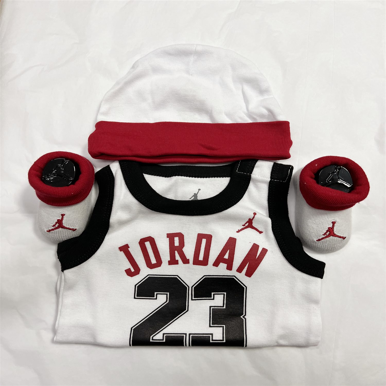 Nike耐克 婴儿Jordan爬爬服礼盒三件套 MJ0208-001