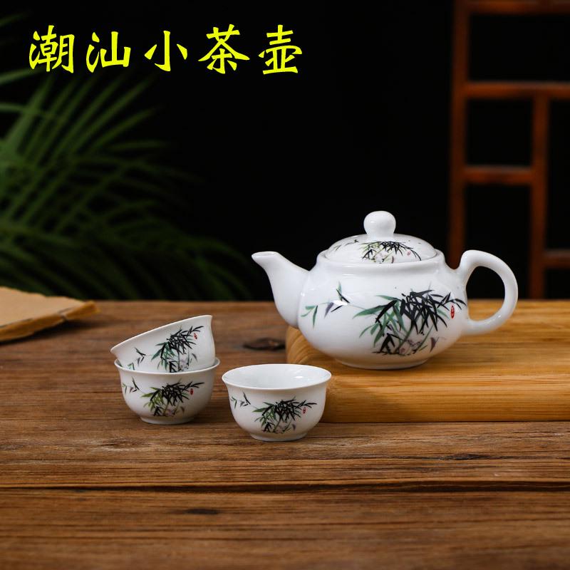 一人喝小茶壶 青花瓷工夫具迷你小号单人一人用瓷器茶壶茶杯套装