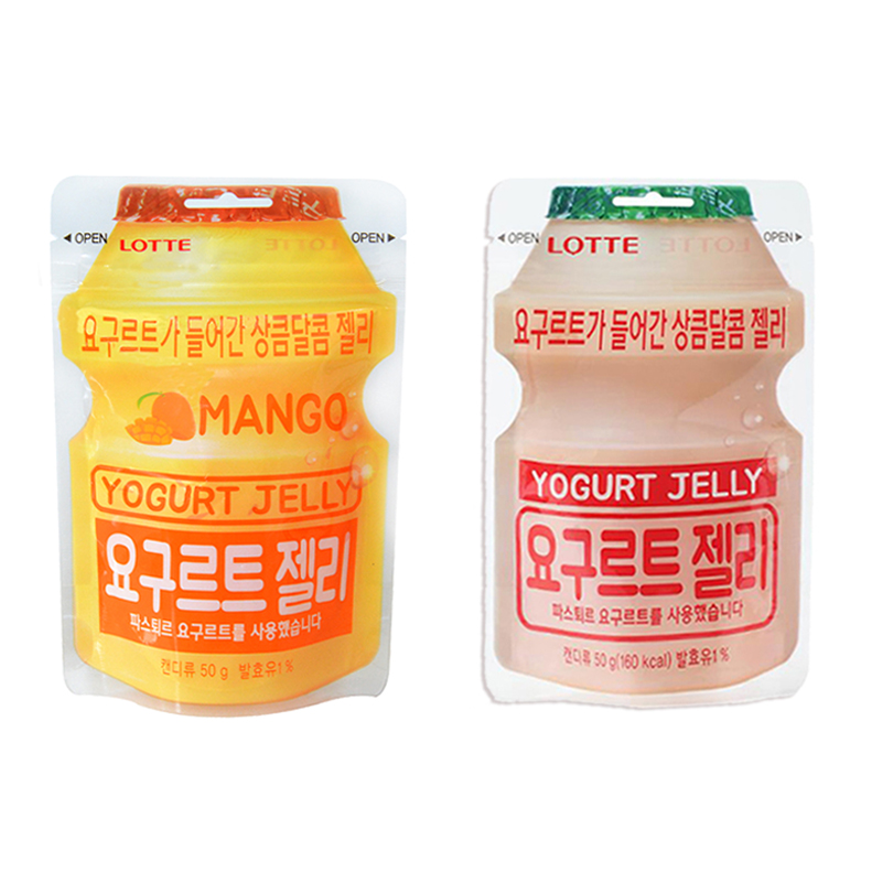 乐天新款乳酸菌袋装软糖50g儿童酸奶橡皮糖果 芒果味韩国进口零食
