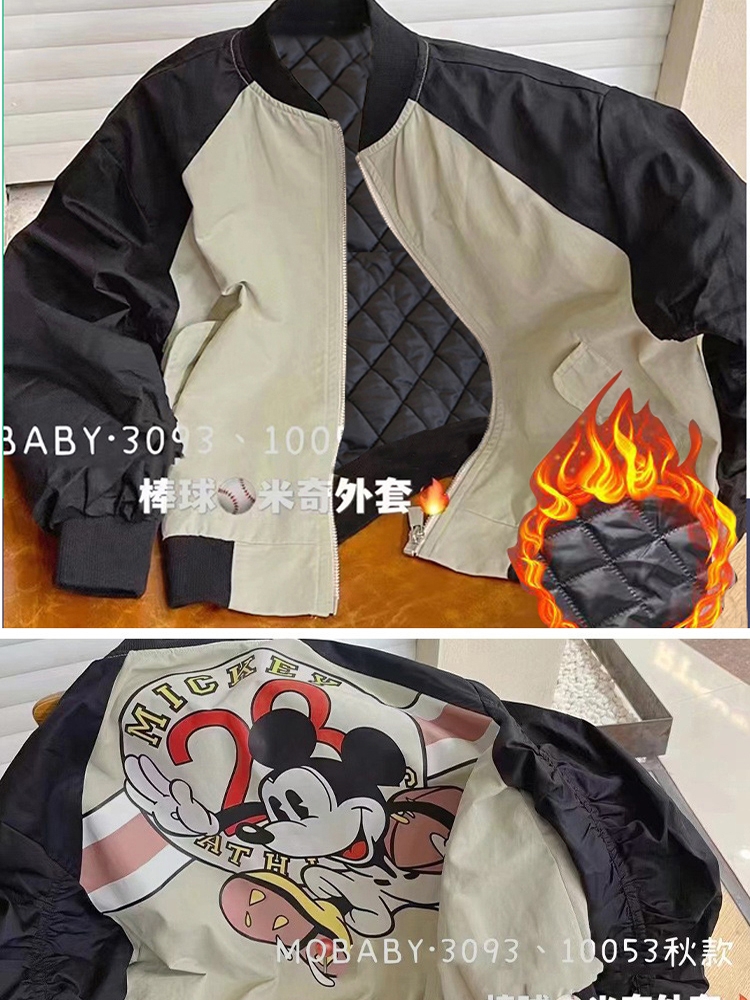 女童棉衣外套2022新款棒球服夹棉款洋气韩版中大童拼色夹克上衣潮