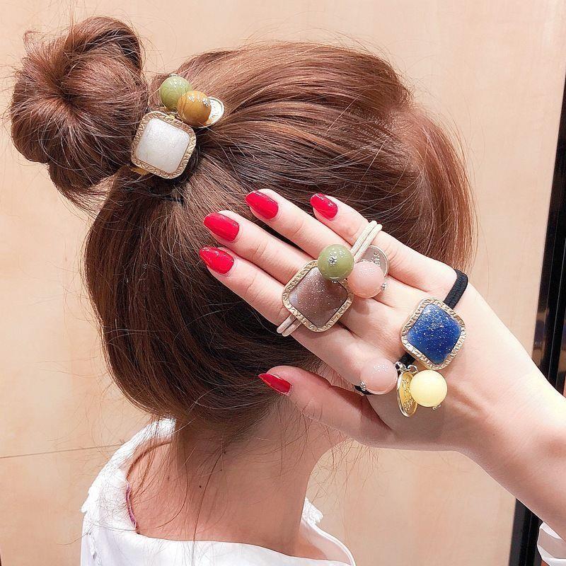 韩国东大门头绳女星空珍珠发圈成人品质发绳皮筋夏季可爱网红头饰