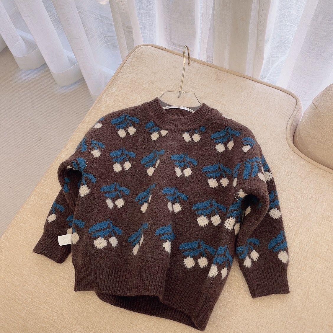 儿童毛衣2021冬季女童韩版洋气圆领打底衫宝宝加厚打底针织衫韩版