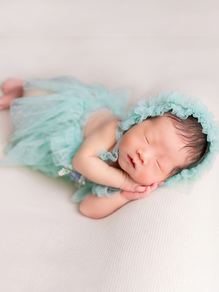 婴儿摄影服装影楼新生儿满月百天周岁照道具女宝宝拍照衣服公主装