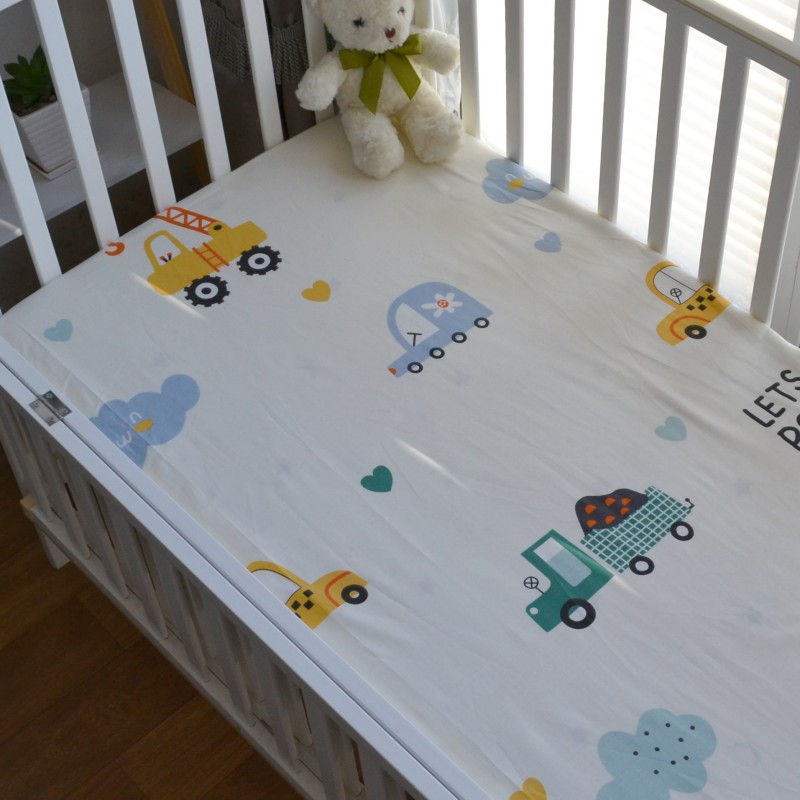 婴儿床床笠a类纯棉幼儿园儿童床单床垫套宝宝拼接床床罩可定制