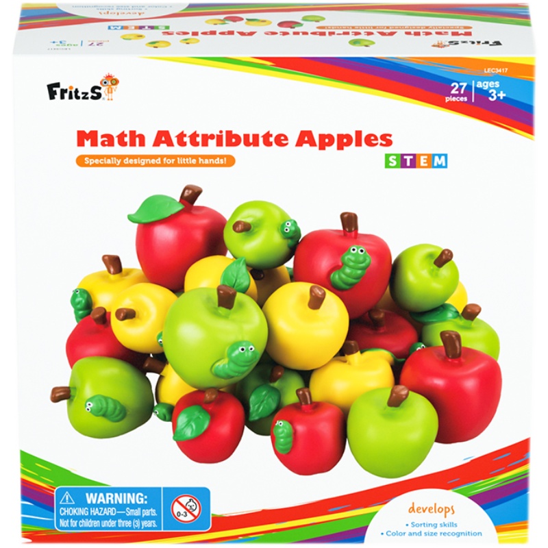 FritzS仿真水果分类玩具儿童早教数学思维逻辑计数颜色认知苹果
