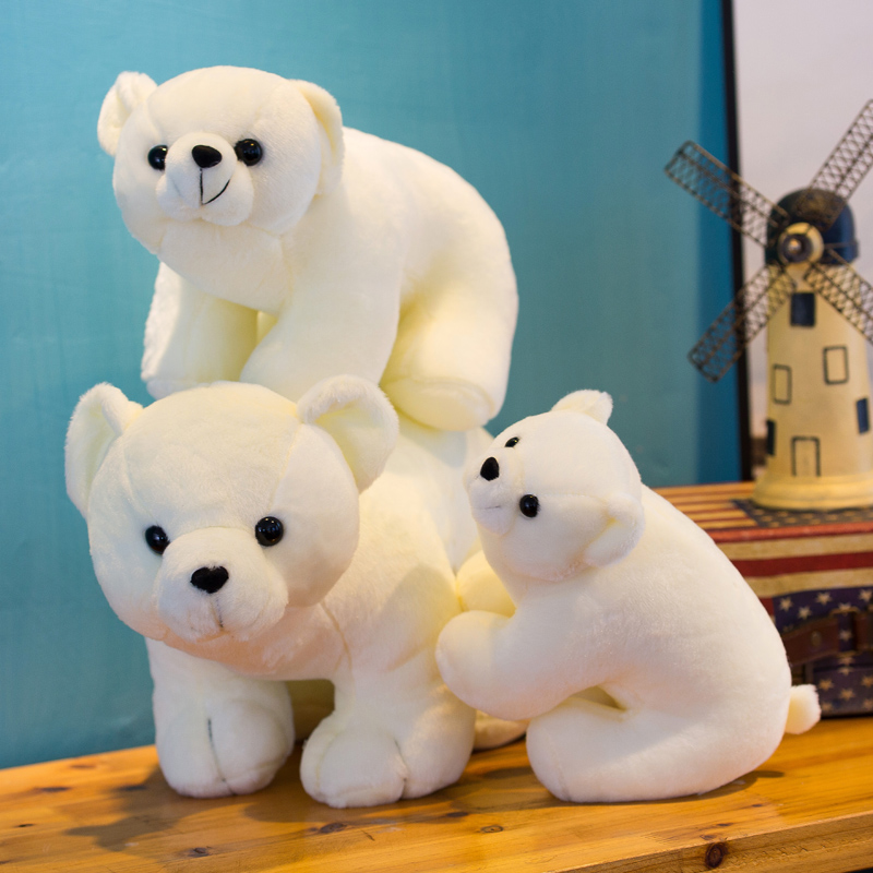 创意可爱北极熊毛绒玩具海洋馆白熊公仔玩偶迷你小号娃娃生日礼物