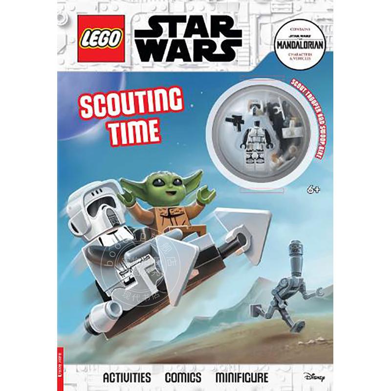 现货 乐高-星球大战:侦察时刻 (附乐高侦察兵迷你人偶和飞梭摩托) 活动与玩具书 游戏书  英文原版 LEGO Star Wars: Scouting Time