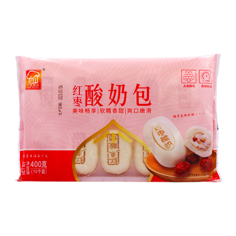 红枣酸奶包400g早餐儿童营养包子半成品速冻馒头方便速食早点商用