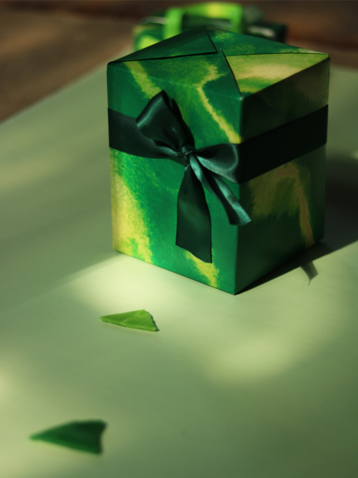 PaperFun 墨绿色美好祝福高级礼品纸 一款适合春天的包装纸生日