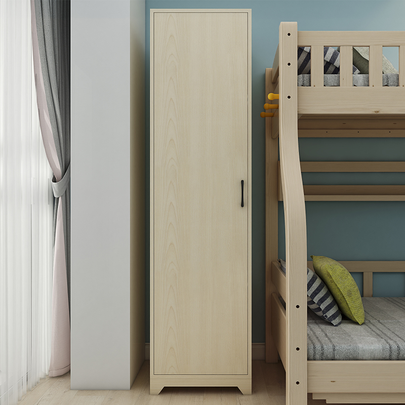 儿童衣柜家用卧室小户型经济单门储物收纳柜新款2023爆款实木衣橱