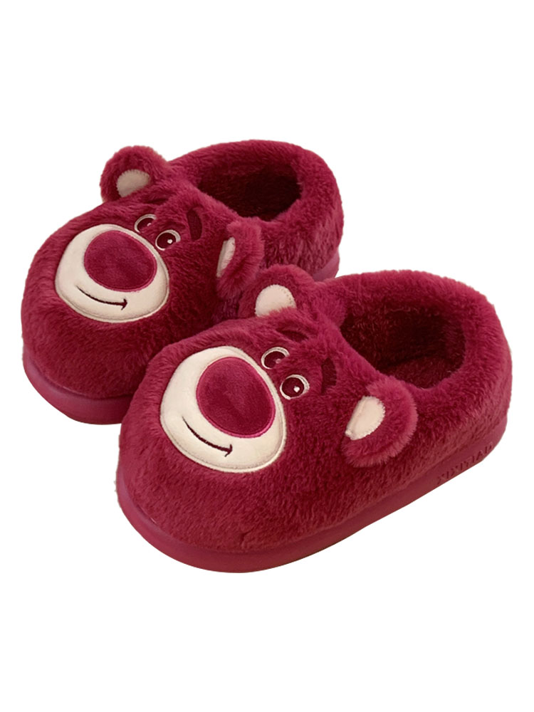 创意可爱冬玩具总动员女月子鞋男士舒适保暖草莓熊棉拖鞋网红ins