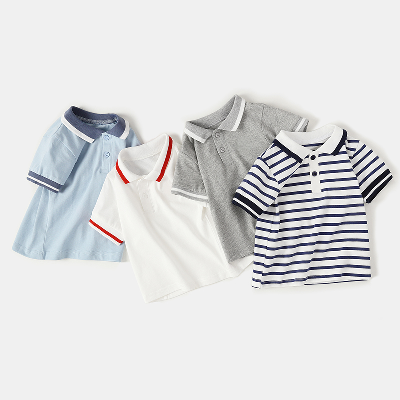婴儿衣服POLO衫短袖T恤1-3岁男童夏装宝宝女小童上衣儿童幼儿外出
