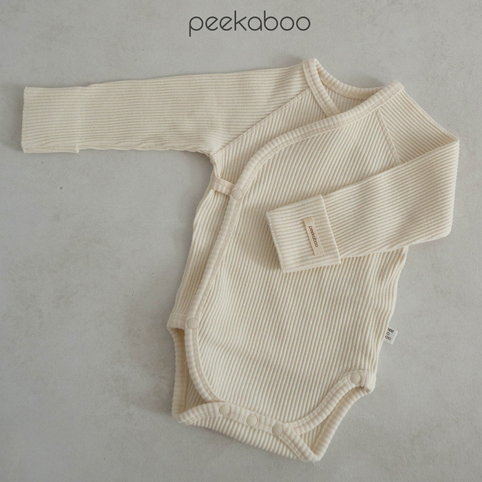 韩国进口新生婴儿斜襟连体哈衣初生宝宝和尚服月子服PEEKABOO