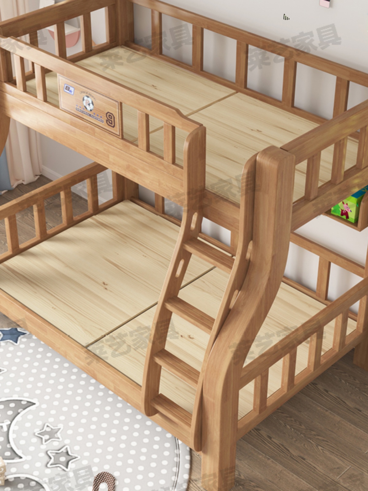 实木子母床上下床高低床全实木上下铺双层床家用简约儿童床宿舍床