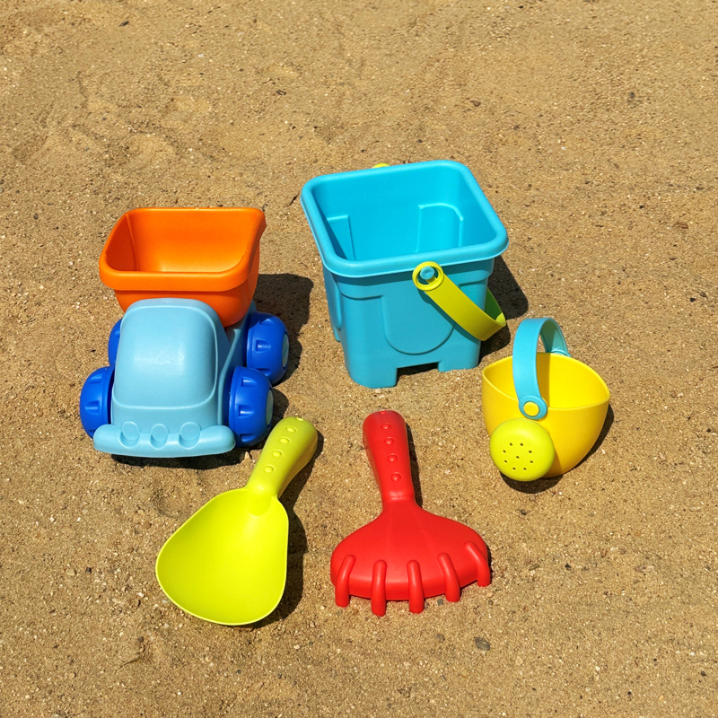 儿童沙滩玩具车套装宝宝软胶小桶铲子挖沙土玩沙工具戏水洗澡沙池