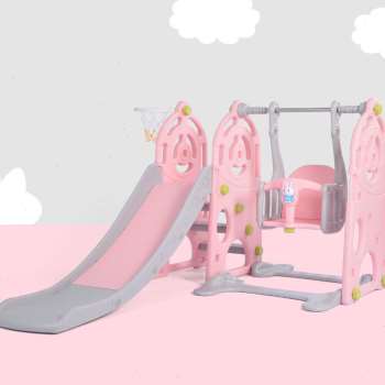 儿童室内b秋千婴儿滑梯多功能秋千二合一小型游乐园加厚滑滑梯家