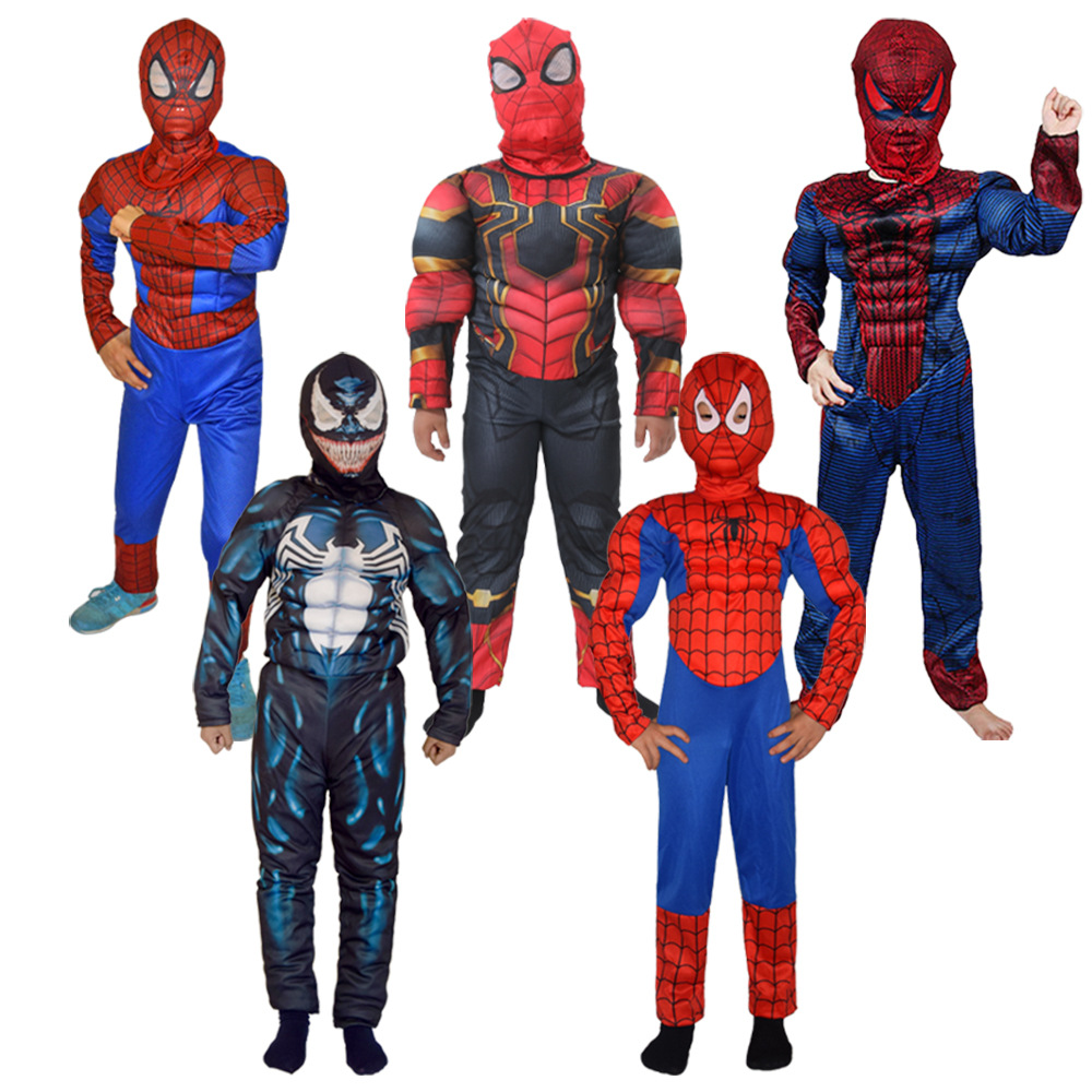 万圣节蜘蛛侠儿童表演服装cosplay角色扮演派对聚会摄影英雄衣服