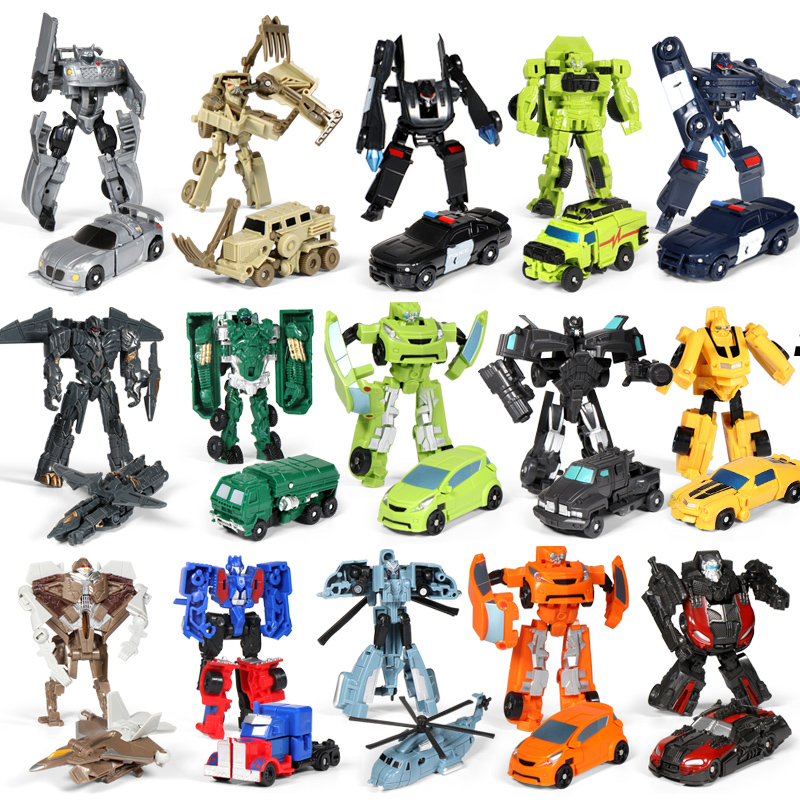 正品变形玩具男童机器人迷你小汽车人小型大全套金刚模型套装男孩