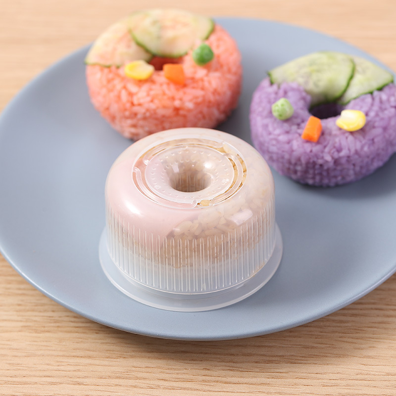 甜甜圈型饭团模具日式圆形寿司模具新型家用儿童米饭便当寿司套装