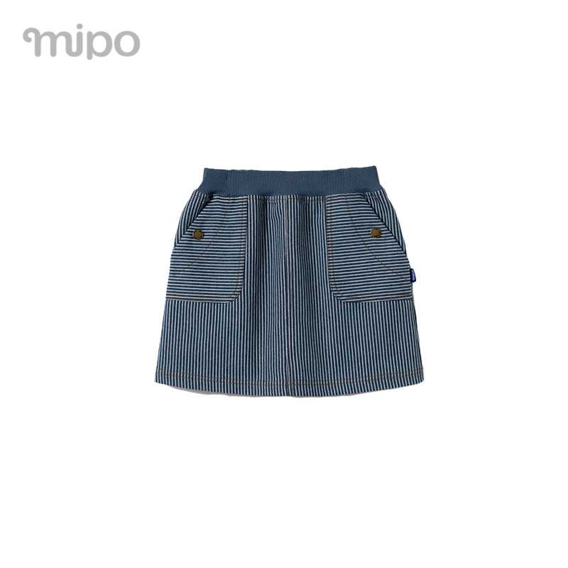急速发货mipo女童条纹半身裙裙裤儿童韩版洋气裙子夏季新款女短裙