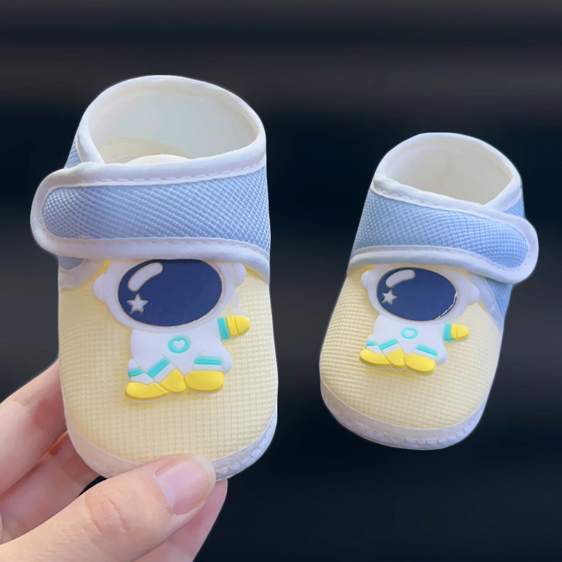 春秋季宝宝护脚鞋子3-6-12个月婴儿步前鞋男女学步鞋软底防滑可爱