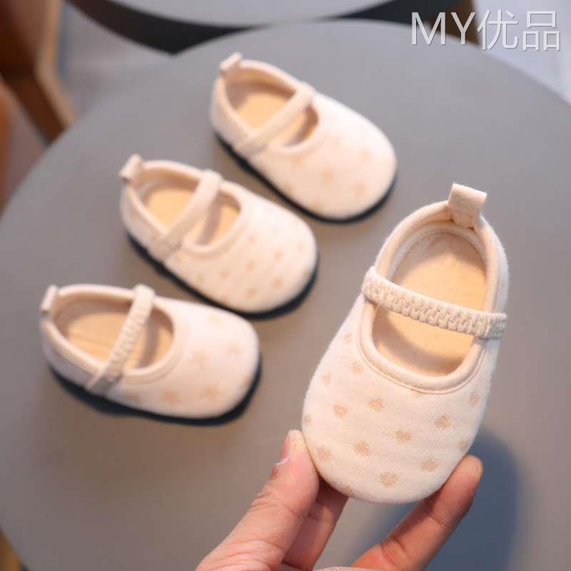 婴儿鞋软底布鞋学步前周岁女宝宝公主鞋春秋夏季不掉0-1岁579个月