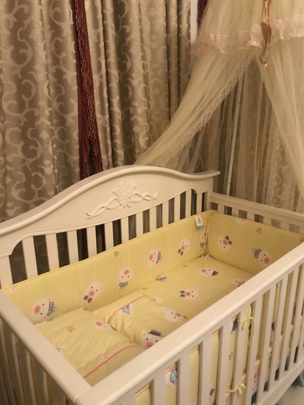 泽贝儿婴儿床床围八件套宝宝纯棉儿童防撞床上用品可拆洗婴童床品