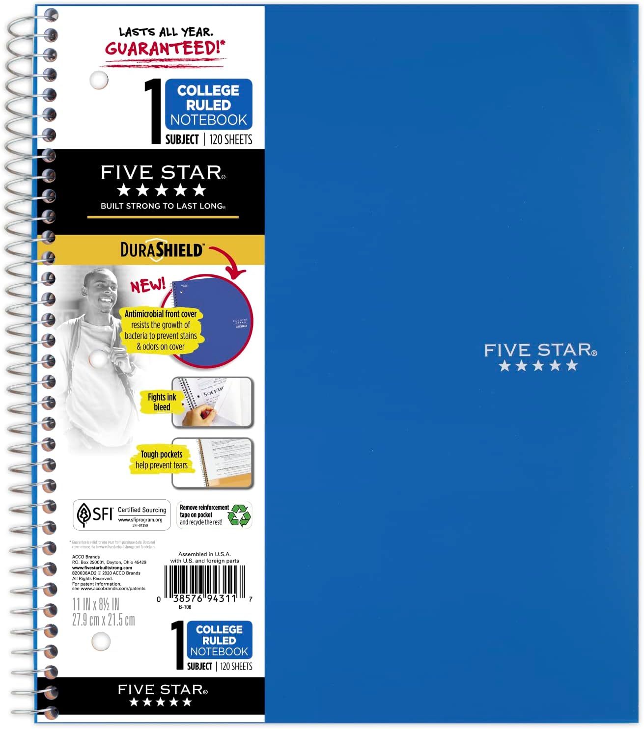 MEAD 06206 美德FIVE STAR美式三孔笔记本记事本27.9x21.5cm