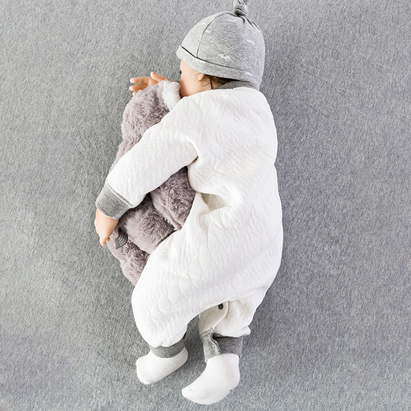 新生婴儿冬装男女0宝宝连体衣服保暖夹棉爬服1岁春秋贴身棉衣哈衣