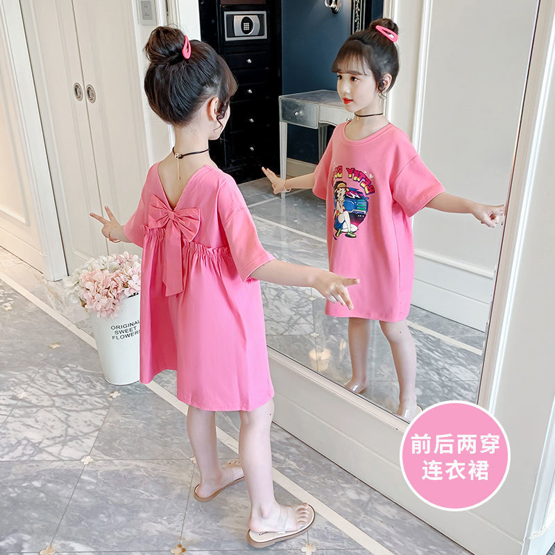 女童连衣裙夏装2024年新款韩版洋气时髦公主裙儿童夏季女孩裙子潮